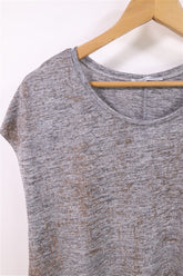 חולצה נשפכת ZARA בנחושת כסף- M-L